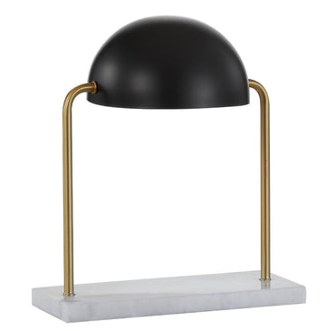Porter 13.5" Art Deco Dome Lamp with Marble Base - JONATHAN Y